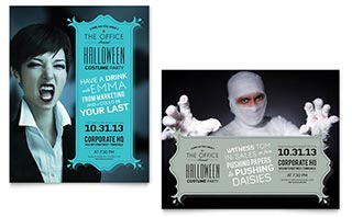 Halloween Costume Party Poster Template