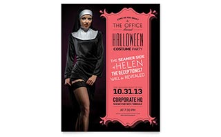 Halloween Costume Party Flyer Template