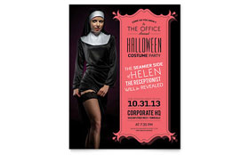 Halloween Costume Party Flyer Template Design