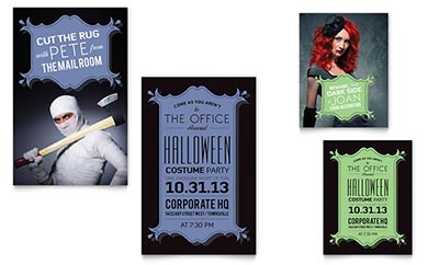 Halloween Costume Party Note Card Download