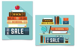 Back to School Books Sale Poster