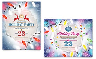 Holiday Party Poster Template