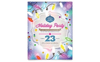 Holiday Party Flyer Template