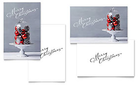 Christmas Display Greeting Card Design Template