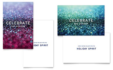 Glittering Celebration Greeting Card Download