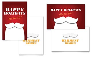 Ho Ho Ho Greeting Card Template