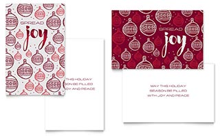 Joy Greeting Card Template