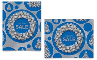 Holiday Wreath Sale Poster