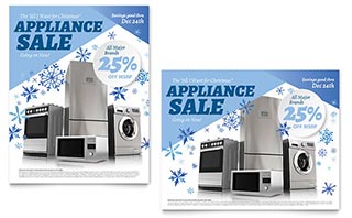 Kitchen Appliance Sale Poster Template