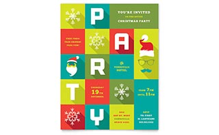 Work Christmas Party Flyer Template