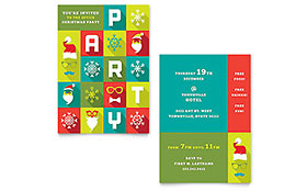 Work Christmas Party Invitation Template Design