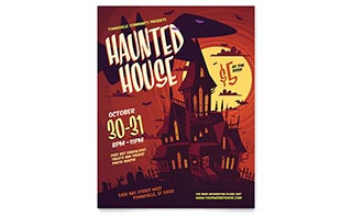 Haunted House Flyer Template