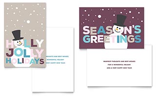 Jolly Holidays Greeting Card Template