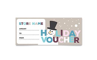 Jolly Holidays Gift Certificate Template