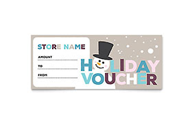 Jolly Holidays Gift Certificate Template Design