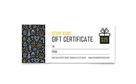 Christmas Wishes Gift Certificate Template Design