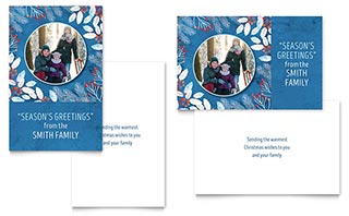 Family Portrait Greeting Card Template