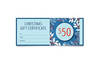 Family Portrait Gift Certificate Template