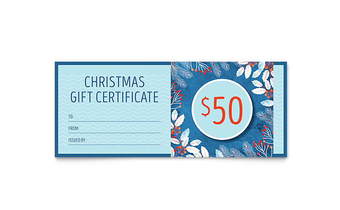 Family Portrait Gift Certificate Template Design - InDesign, Illustrator, Word, Publisher, Pages, QuarkXPress, CorelDraw