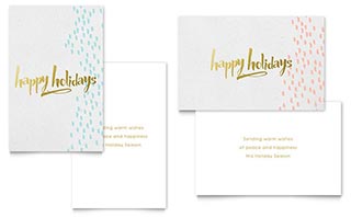 Elegant Gold Foil Greeting Card Template