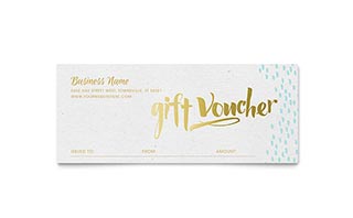 Elegant Gold Foil Gift Certificate Template