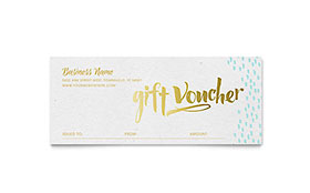 Elegant Gold Foil Gift Certificate Template Design